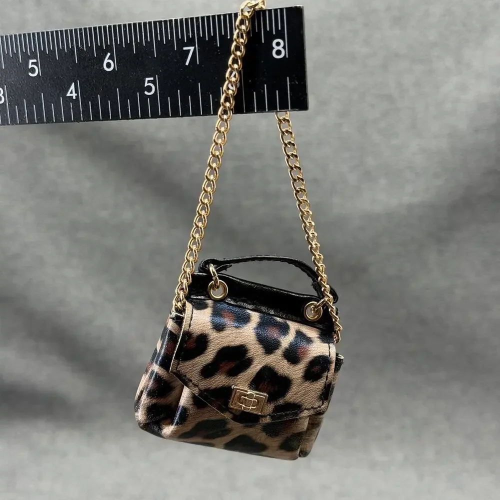ZURU Mini Brands Fashion Series 1 Leopard Print Purse Chain Doll Handbag HTF